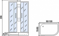 Мономах Душевая кабина 90x80 Б/К 90/80/24 МЗ L – фотография-2